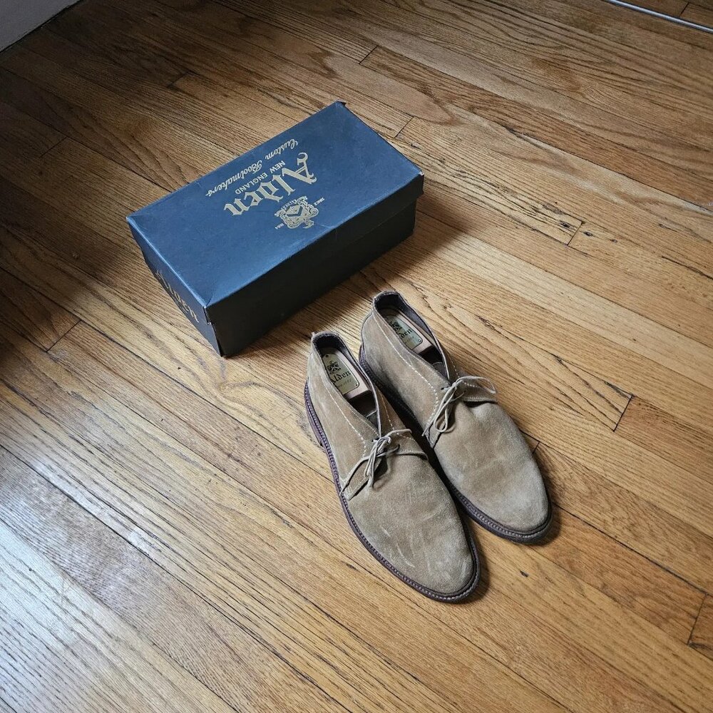 Alden 1494 Unlined Chukka Boot (Tan Suede)